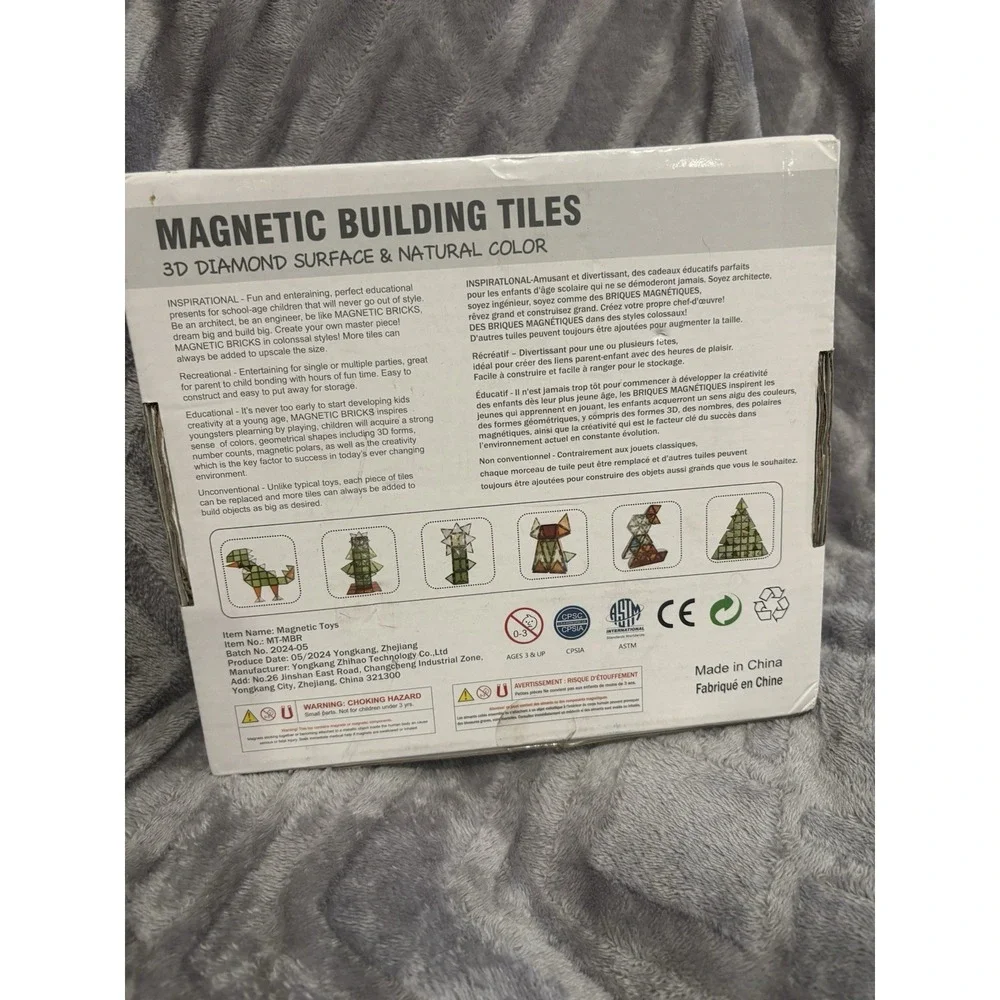 UREC Magnetic Tiles, 100 PCS Magnetic Blocks for Kids- Sealed